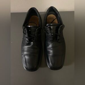 Ecco Black Leather Lace-Up Casual Derby Shoes Size 12